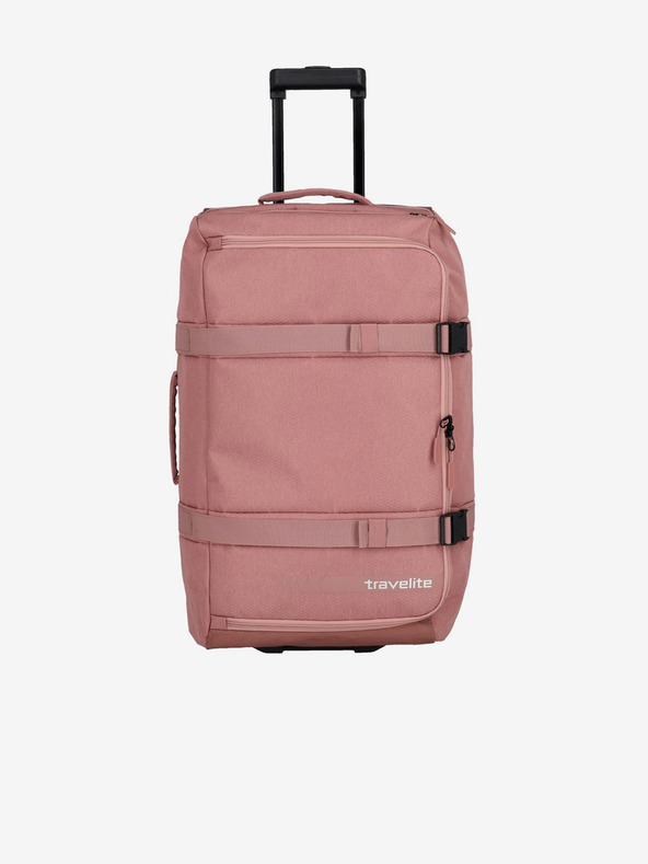 Travelite Розова чанта Travelite Kick Off Wheeled Duffle Bag L Rosé