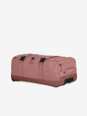 Travelite Розова чанта Travelite Kick Off Wheeled Duffle Bag L Rosé