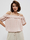 Moodo Светлорозова дамска шарена блуза Moodo
