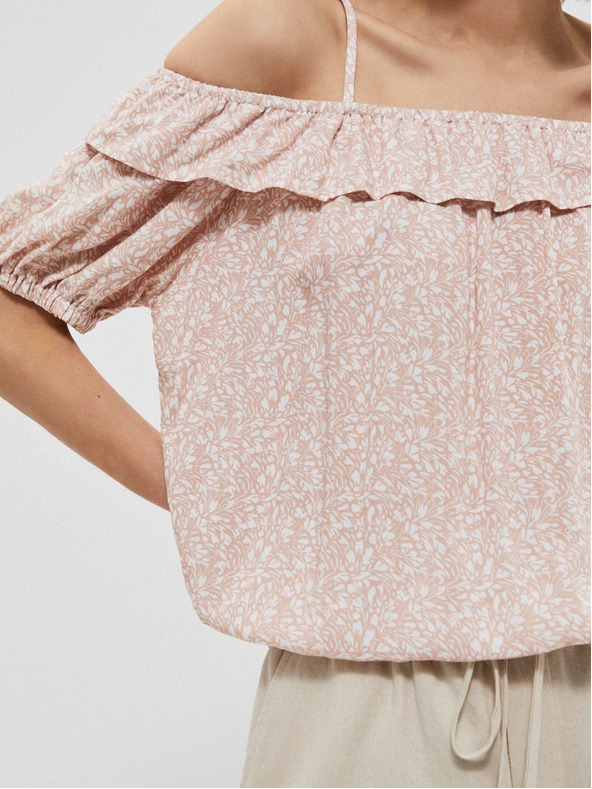 Moodo Светлорозова дамска шарена блуза Moodo