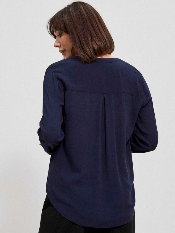 Moodo Тъмно синя дамска риза Moodo