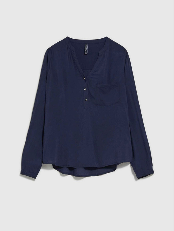 Moodo Тъмно синя дамска риза Moodo