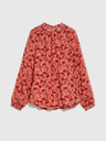 Moodo Виненооранжева дамска блуза с цветя Moodo