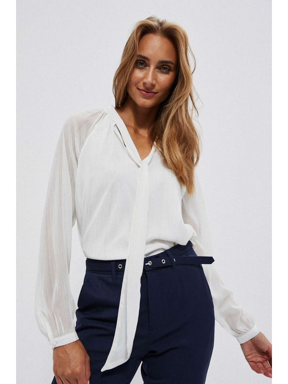 Moodo Бяла дамска блуза Moodo