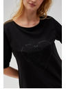 Moodo Дамска черна тениска Moodo