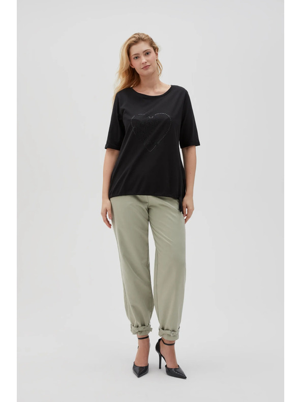 Moodo Дамска черна тениска Moodo