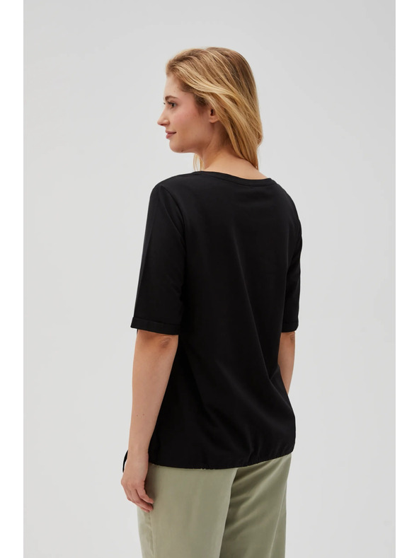 Moodo Дамска черна тениска Moodo