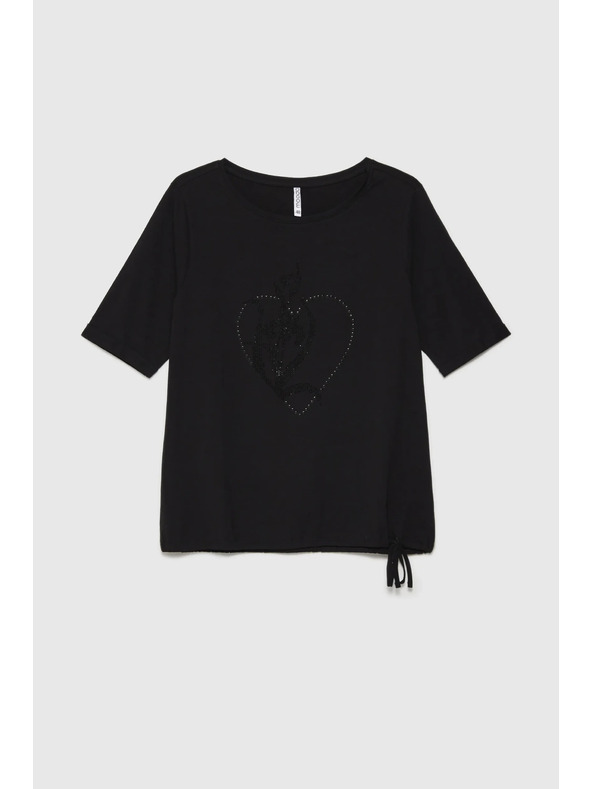 Moodo Дамска черна тениска Moodo