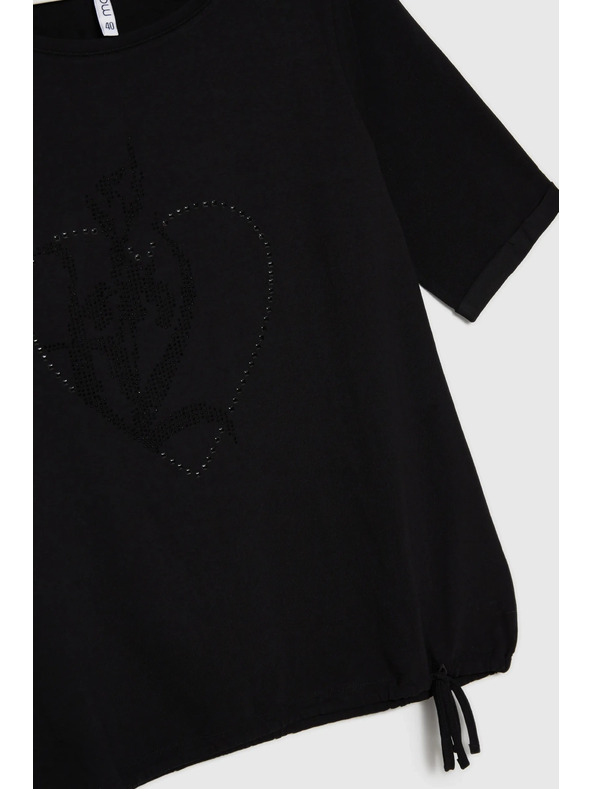 Moodo Дамска черна тениска Moodo