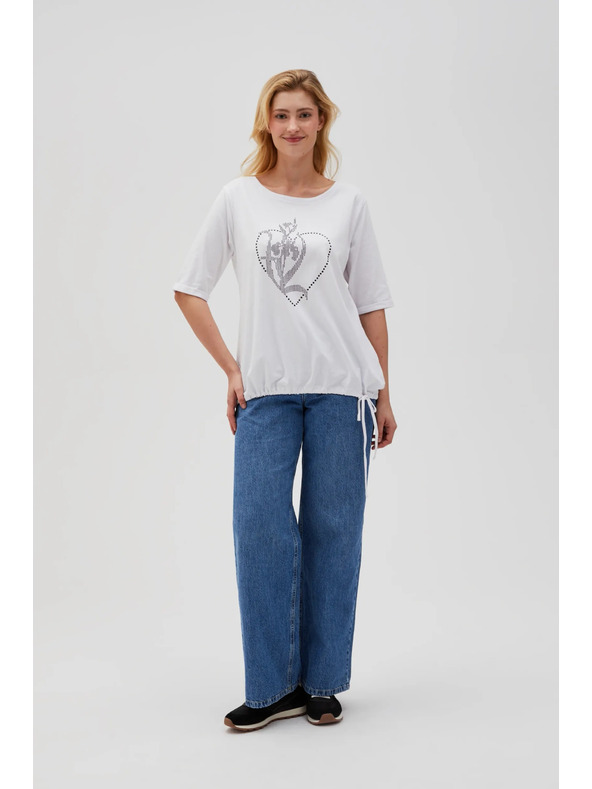 Moodo Дамска бяла тениска Moodo