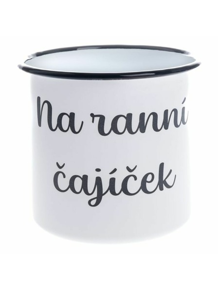 Casa de Engel Емайлирана декоративна чаша "За сутрешното чайче", 1000мл, 0/36