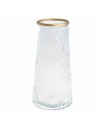 Casa de Engel Стъклена ваза със златен ръб, прозрачна, 0/12