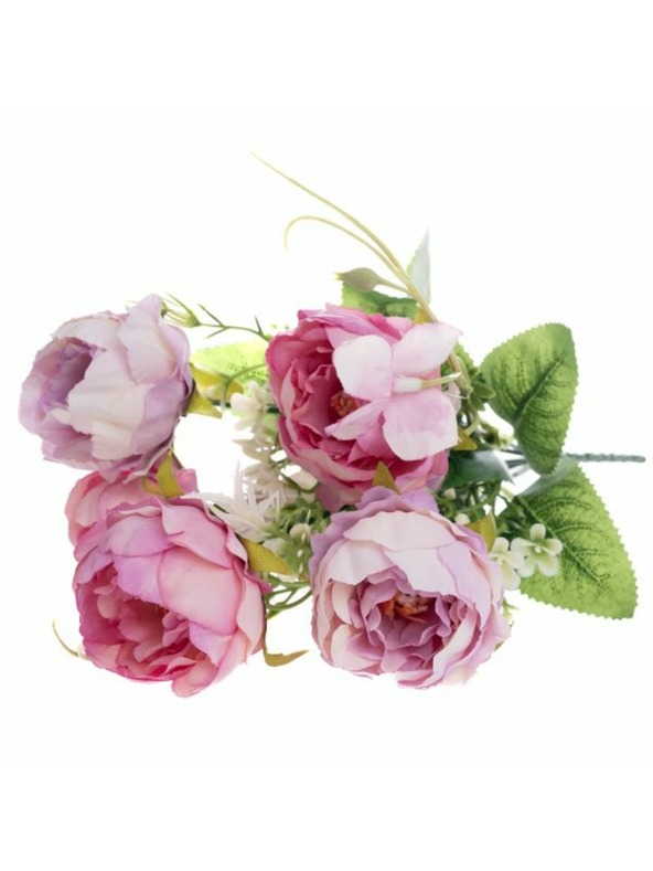 Casa de Engel Изкуствен букет от пеони, розов, 48/384