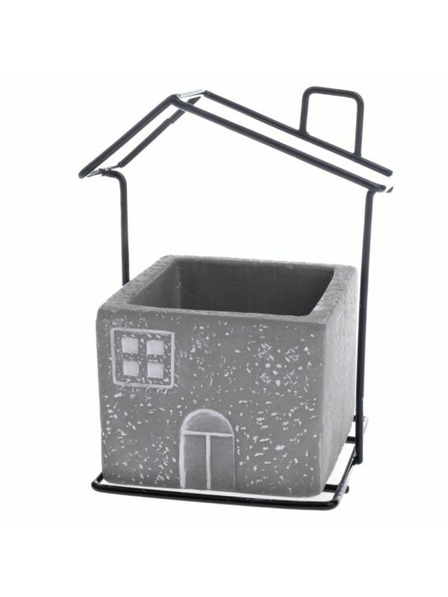 Casa de Engel Бетонов кашпон с метална къщичка, 0/24