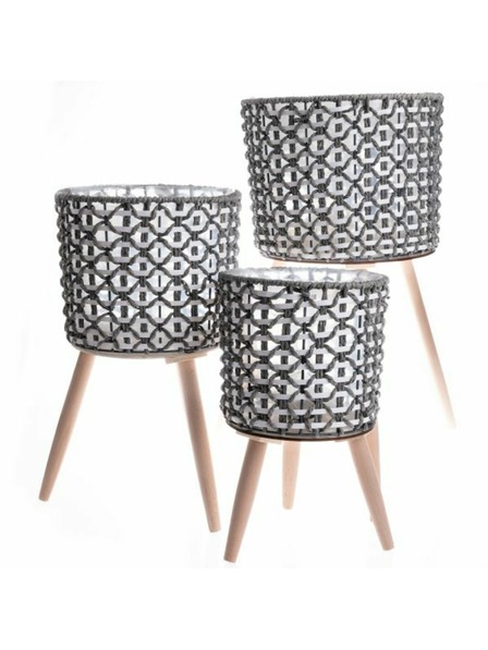 Casa de Engel Хартиена кошница на дървени крачета - комплект от 3 броя, 0/3