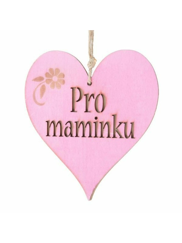 Casa de Engel Дървено висящо сърчице с надпис (CZ), 0/150