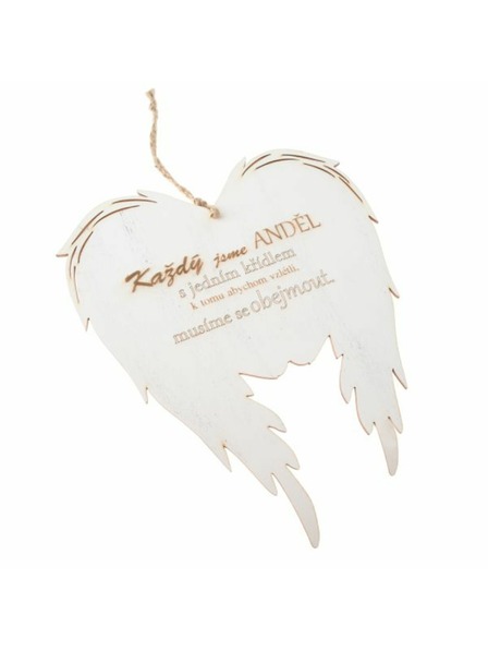 Casa de Engel Дървени висящи крила с надпис (CZ), 0/50