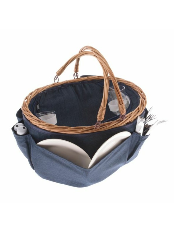 Casa de Engel Кошница за пикник от ракита за двама души, с термобокс, 0/6
