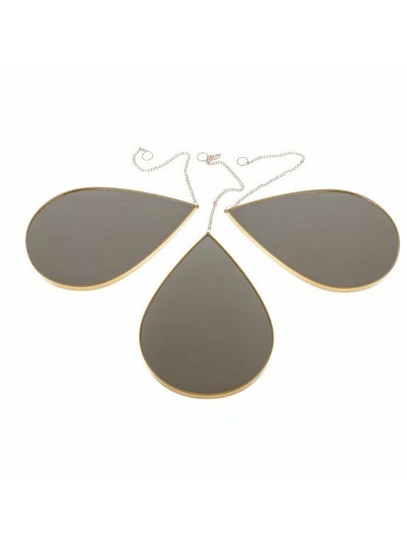 Casa de Engel Пластмасово стенно огледало - капки - комплект 3 бр., 0/24