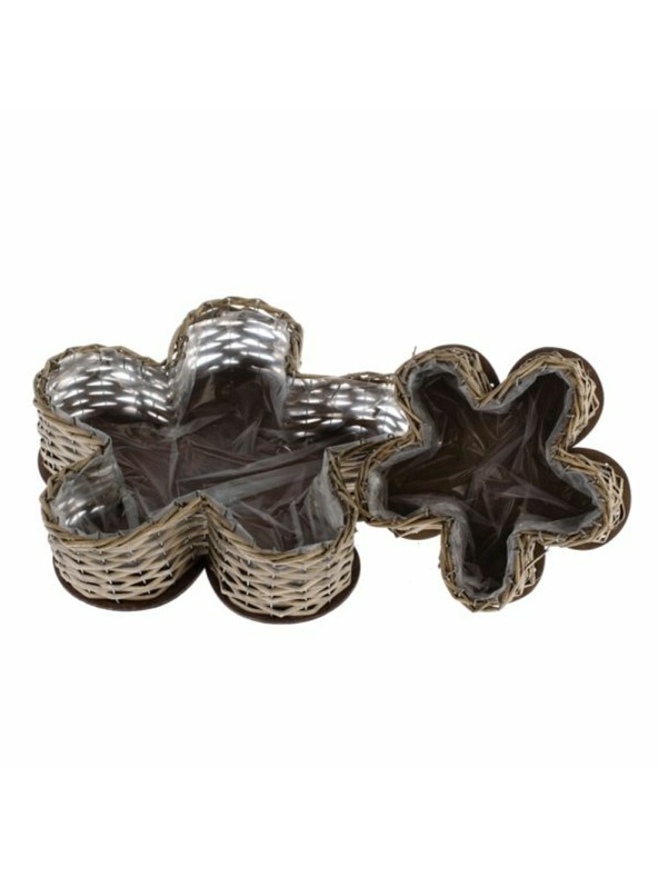 Casa de Engel Ратанови кашпа с PVC - комплект от 2 броя, 0/10