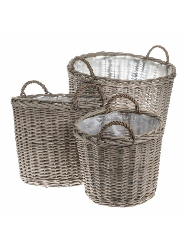 Casa de Engel Плетена кошница с PVC - комплект от 3, 0/1