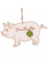 Casa de Engel Дървена висяща свинка с надпис (SK), 0/200