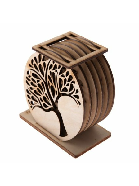 Casa de Engel Дървени подложки за чаши - комплект 6бр, 0/40