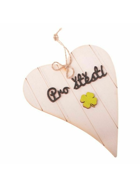 Casa de Engel Дървено декоративно сърце с надпис (CZ), 0/100