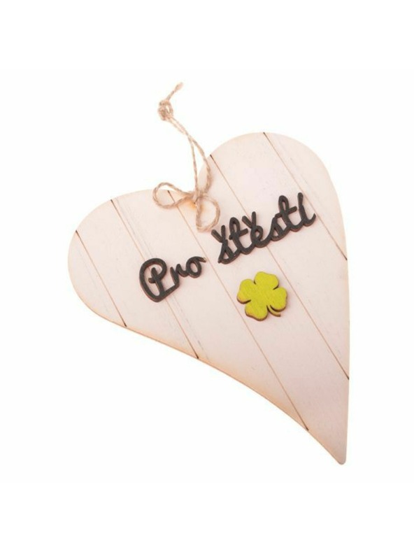 Casa de Engel Дървено декоративно сърце с надпис (CZ), 0/100