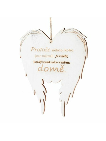 Casa de Engel Дървени висящи крила с надпис (CZ), 0/50