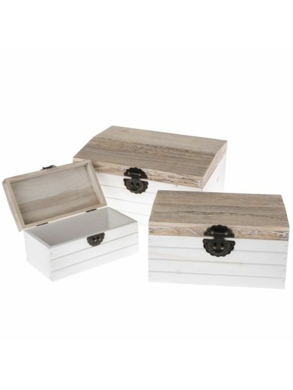 Casa de Engel Дървени кутии - комплект от 3 броя, 0/8