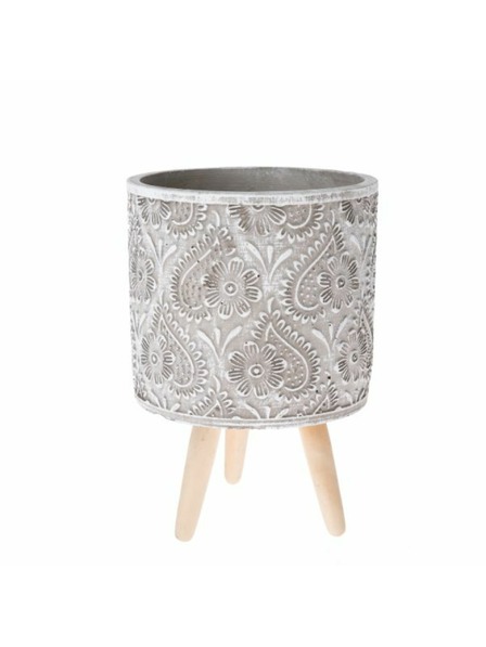 Casa de Engel Бетонов кашпо калъф с крачета, 0/12