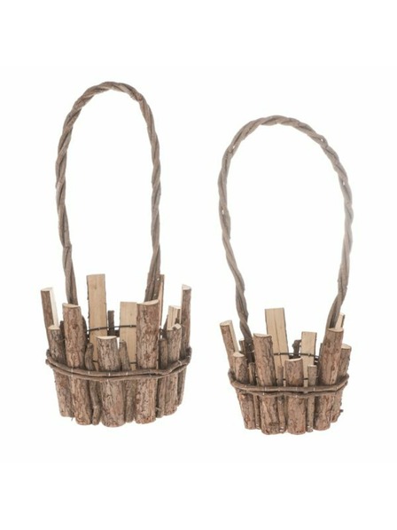 Casa de Engel Дървена кошница с PVC - комплект 2 броя, 0/8