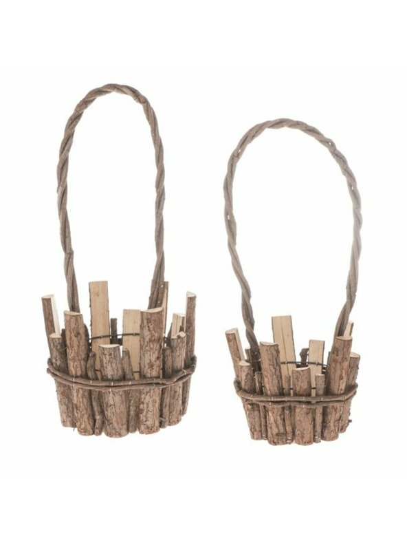 Casa de Engel Дървена кошница с PVC - комплект 2 броя, 0/8