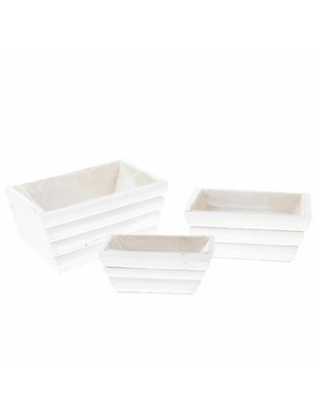 Casa de Engel Дървен капак за саксия с PVC - комплект от 3, 0/24