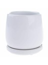Casa de Engel Керамична саксия с купа, бяла, 0/24