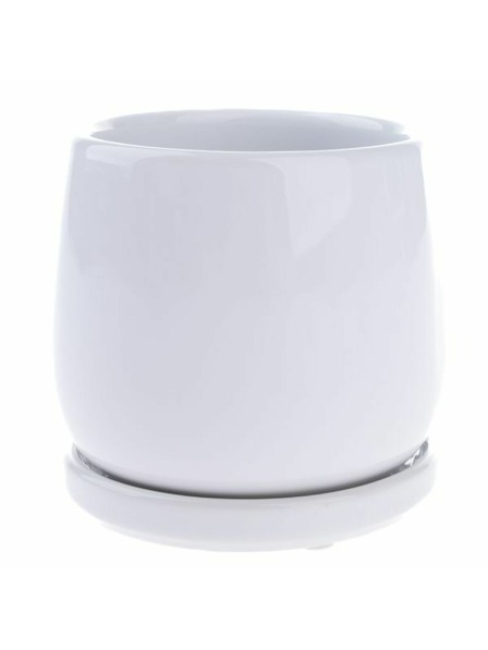 Casa de Engel Керамична саксия с купа, бяла, 0/24