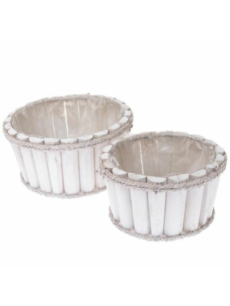 Casa de Engel Дървен кover за саксия с PVC - комплект 2 бр., 0/16