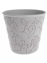 Casa de Engel Кашпо калъф - Еко пластмаса, бял флорален, 0/48
