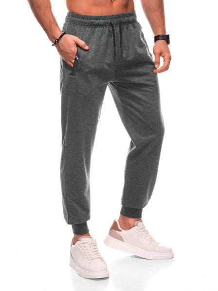 Edoti Мъжки спортни панталони 1506P - сиви OTHER