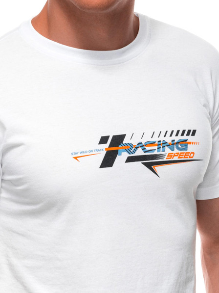 Edoti Мъжка тениска с принт 1982S - тъмносиня OTHER