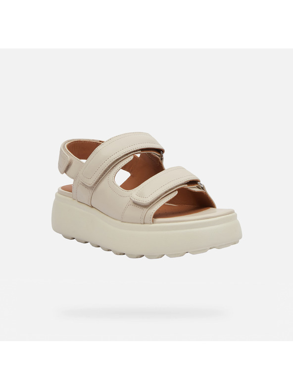 Geox Кремави дамски сандали Geox Spherica EC4.1 S