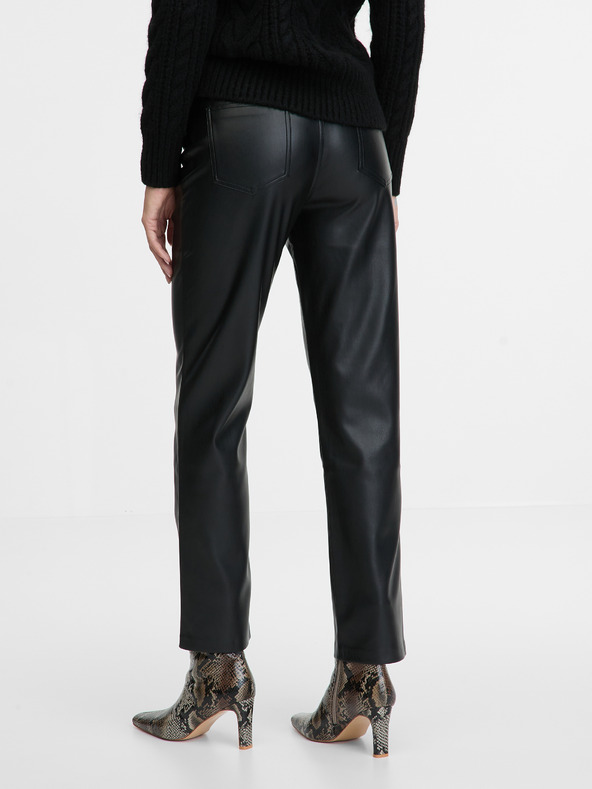 Orsay Кафяв дамски панталон от изкуствена кожа ORSAY