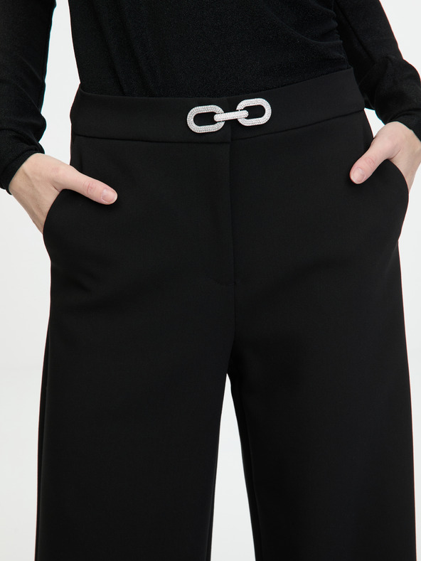 Orsay Черен дамски широк панталон ORSAY