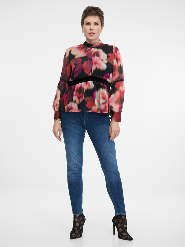 Orsay Червена с мотиви дамска блуза ORSAY
