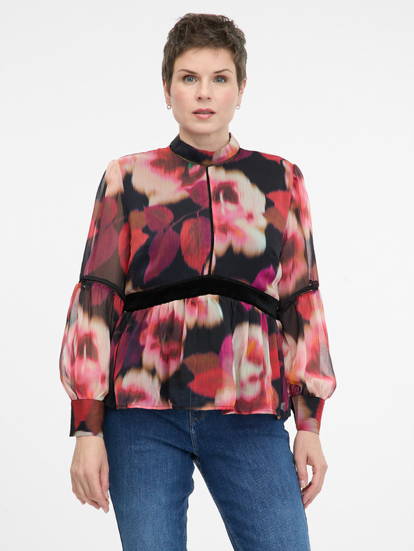 Orsay Червена с мотиви дамска блуза ORSAY