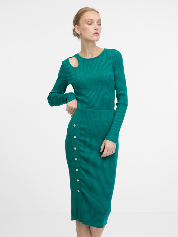 Orsay Зелен дамски пуловер с дълъг ръкав ORSAY