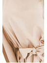 numoco 287-38 SOFIA Пеперуда рокля с връзване в талията - тъмнобежова