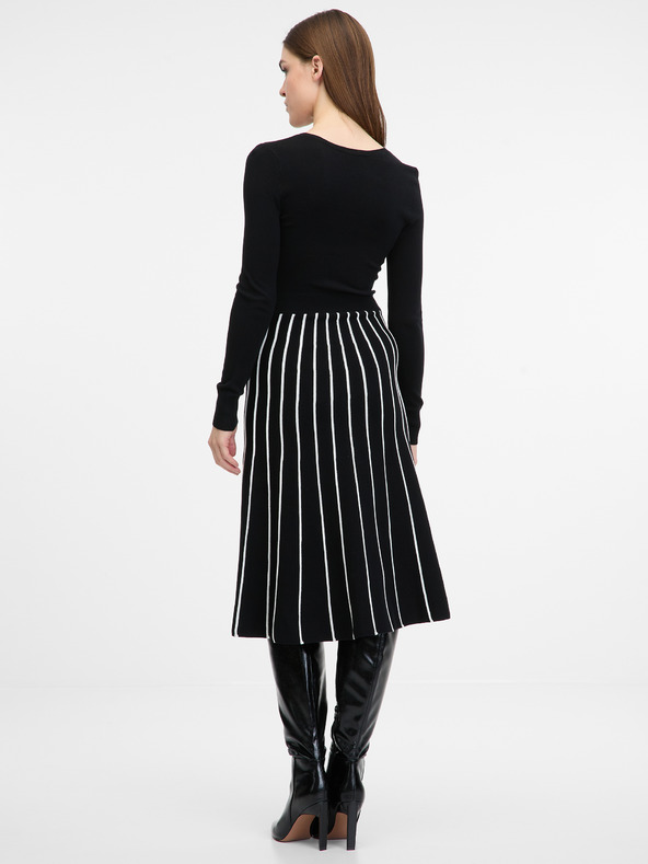 Orsay Черна дамска рокля с дължина до коляното ORSAY