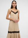 Orsay Světle hnědé dámské midi šaty ORSAY
